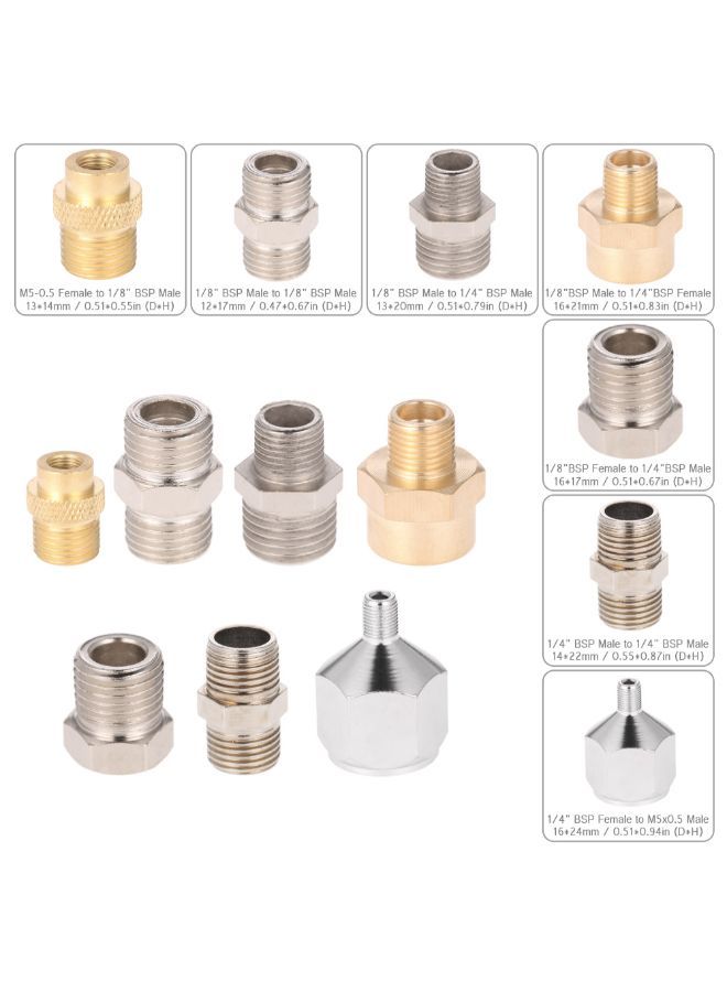 NIBEMINENT 7-Piece Airbrush Adaptor Kit Multicolour 5.00x2.00x5.00cm - Image 2