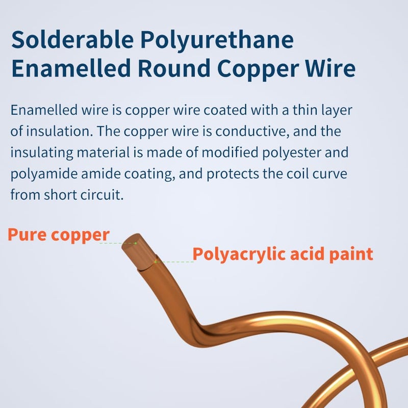 BNTECHGO 18 AWG Magnet Wire - Enameled Copper Wire - Enameled Magnet Winding Wire - 3.0 lb - 0.0393" Diameter 1 Spool Coil Natural Temperature Rating 155â„ƒ Widely Used for Transformers Inductors - Image 3