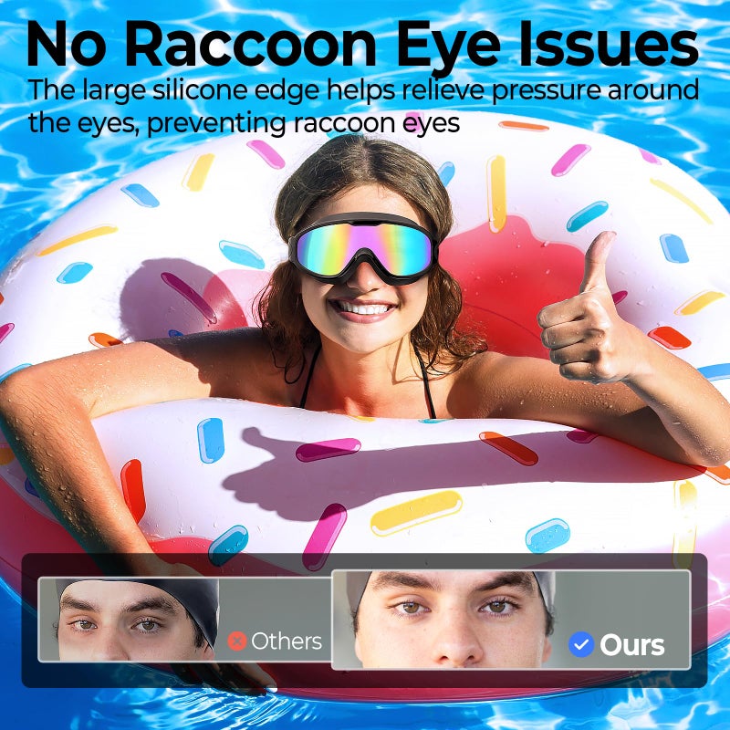 VegoVia Adult Swim Goggles 2 Pack, 180Â° Wide View Anti-Fog Pool Water Goggles Swimming Adult UV Protection No leaking Swim Glasses Waterproof for Men Women Youth Pool Beach Open Water - Image 5