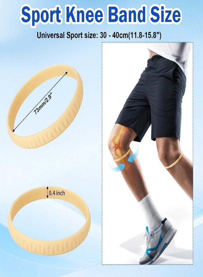 CoolShef مجموعة CoolShef المكونة من 4 قطع من دعامات الركبة والرضفة - حزام وتر الرضفة لتخفيف الألم، مناسبة للجري وكرة السلة وركبة العداء والتهاب الأوتار، ودعم رياضي للرجال والنساء - Image 2