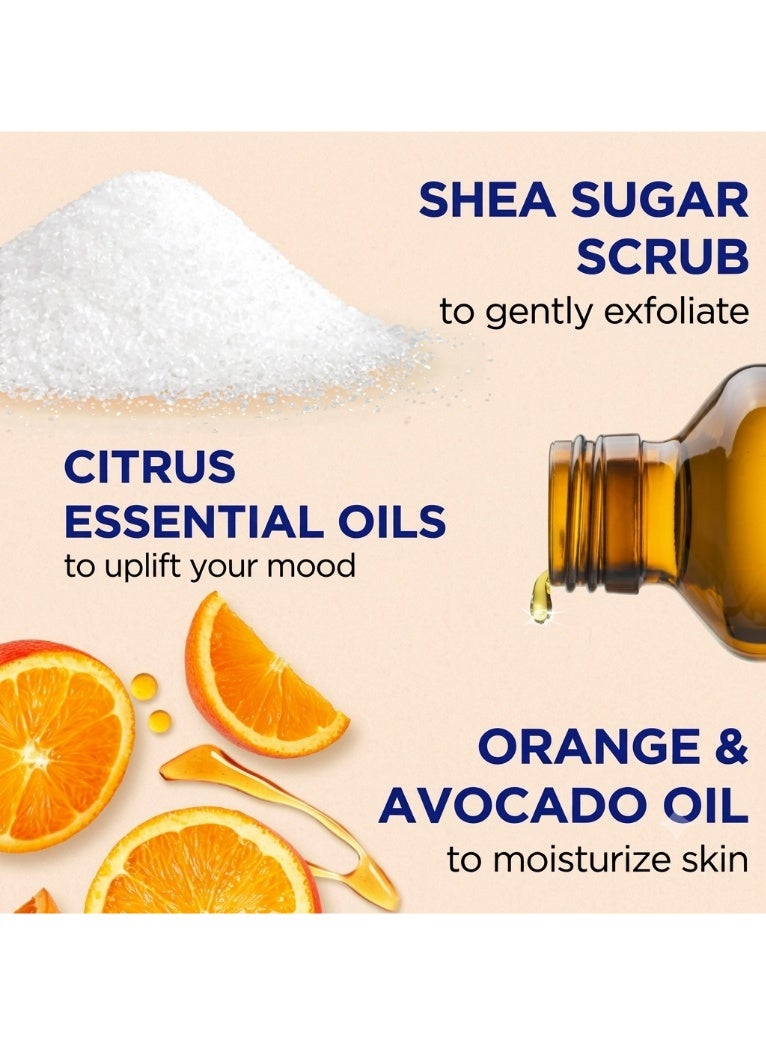 Dr Teal's Citrus Shea Sugar Body Scrub with Vitamin C - Gently Exfoliates & Uplifts Mood with Shea Butter & Avocado Oil (538 g) - Image 3