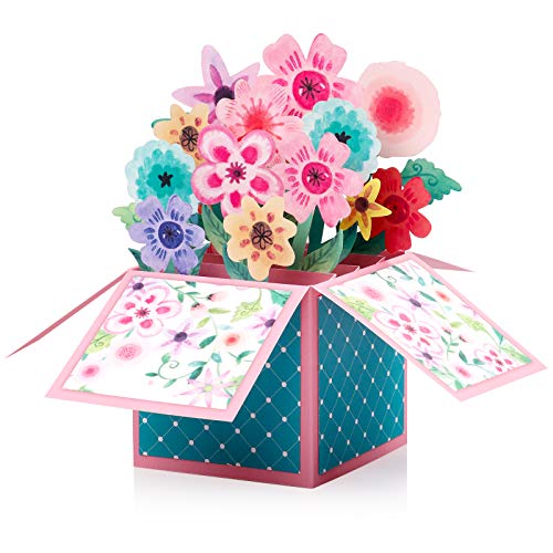 Giiffu Watercolor Flowers Pop-Up Cards–3D Floral Greeting Cards for Birthday, Mother’s Day, Thank You, All Occasions–Includes Notecard & Envelope–Gift for Women, Mom, Grandma, Wife, Daughter, Sister - Image 1