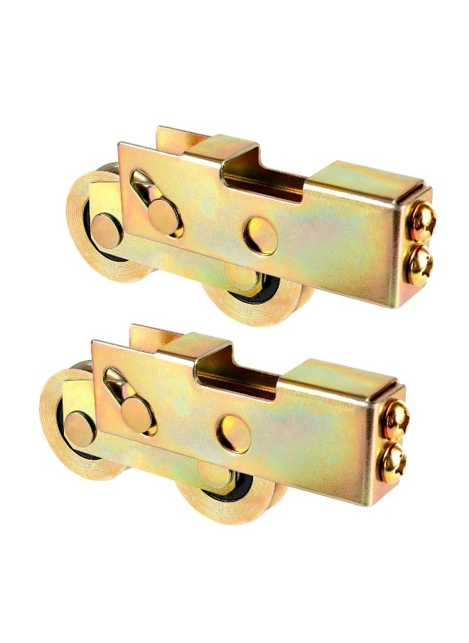 Generic - Sliding Patio Door Tandem Roller Assembly,  Sliding Door Rollers Replacement, 1-1/4 Inch Steel Ball Wheel Bearing, for Sliding Glass Door Screen Door Gate Window (2 Pack) - Image 1