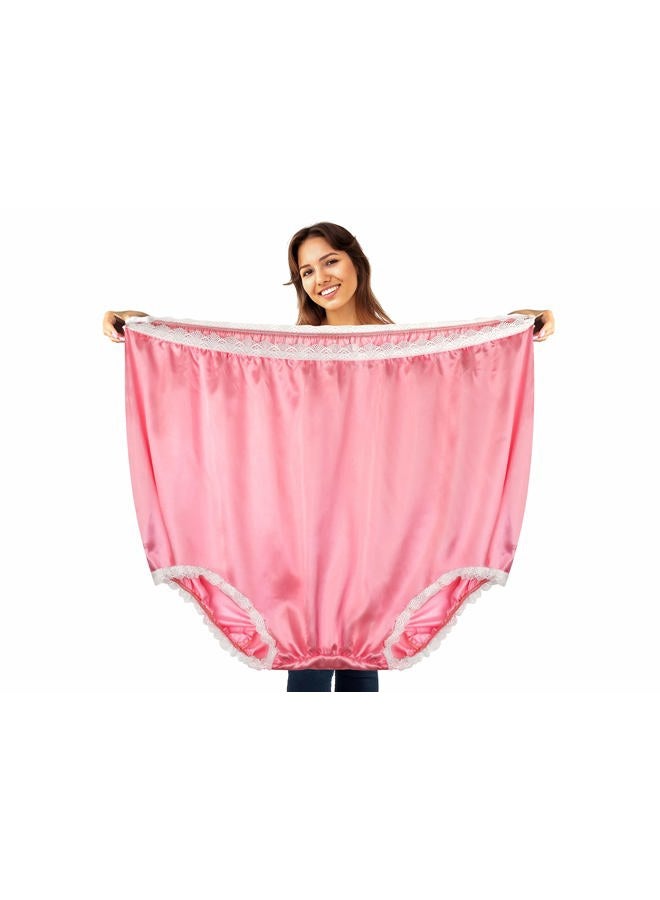 Larkmo Giant Grand Mama Underwear - Pink Big Momma Funny Joke Gift Underwear For Women or Men - A Fun Way To Share The Laughs, Great Oversized Funny Gift Novelty Underwear For All To Enjoy Pink - Image 1
