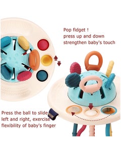 XICEN Baby Push and Pull Toy Food Grade Silicone Pull String Early Development Activity Toy Educational Montessori Teething Toy for Infants Toddlers  - Image 3