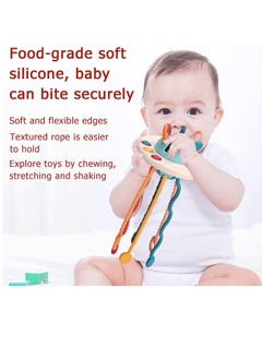 XICEN Baby Push and Pull Toy Food Grade Silicone Pull String Early Development Activity Toy Educational Montessori Teething Toy for Infants Toddlers  - Image 5