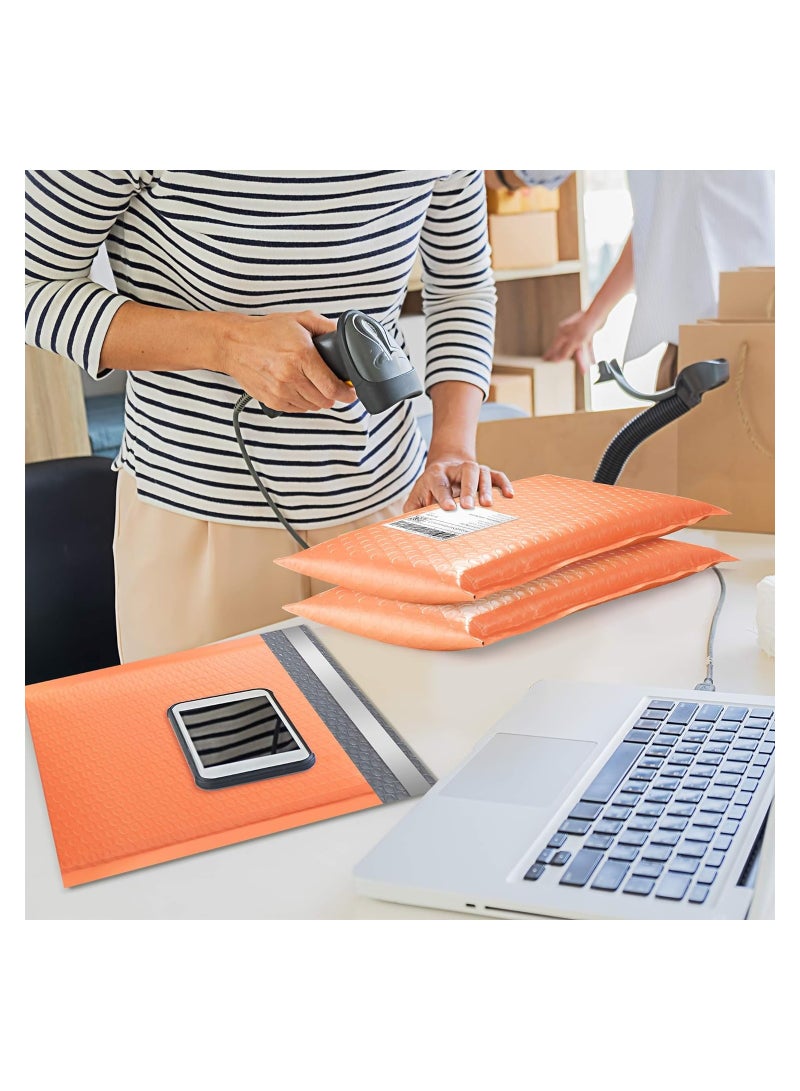 Generic 25pcs Bubble Mailers 6x10 Inch Coral Orange Shipping Bags, Chic Packaging Bags For Small Business, Colored Padded Mailing Envelopes, Opaque Matte Self Seal Bubble Poly Mailers Bulk  - Image 3