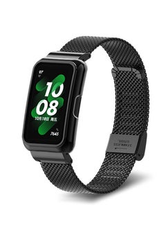 X-level Compatible for Honor Band 6/Honor Band 7 Strap Stainless Steel Metal Bracelet Replacement Band Metal Integrated Case Strap Wristband Sport Band for Women Men  - Image 4