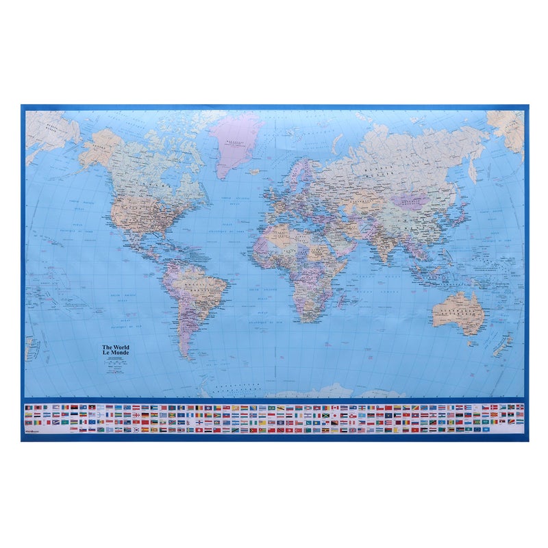 🏠 ملصق خريطة عالمية كبيرة ملصق جداري للخريطة مع تغليف كامل 60 90 سم للمنزل والمكتب والمدرسة - Image 2