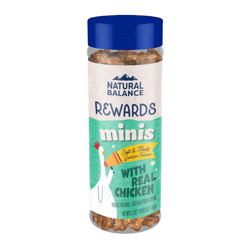 Natural Balance Limited Ingredient Mini-Rewards Chicken Grain-Free, Training Treats for Dogs | 5.3-oz. Canister - Image 1