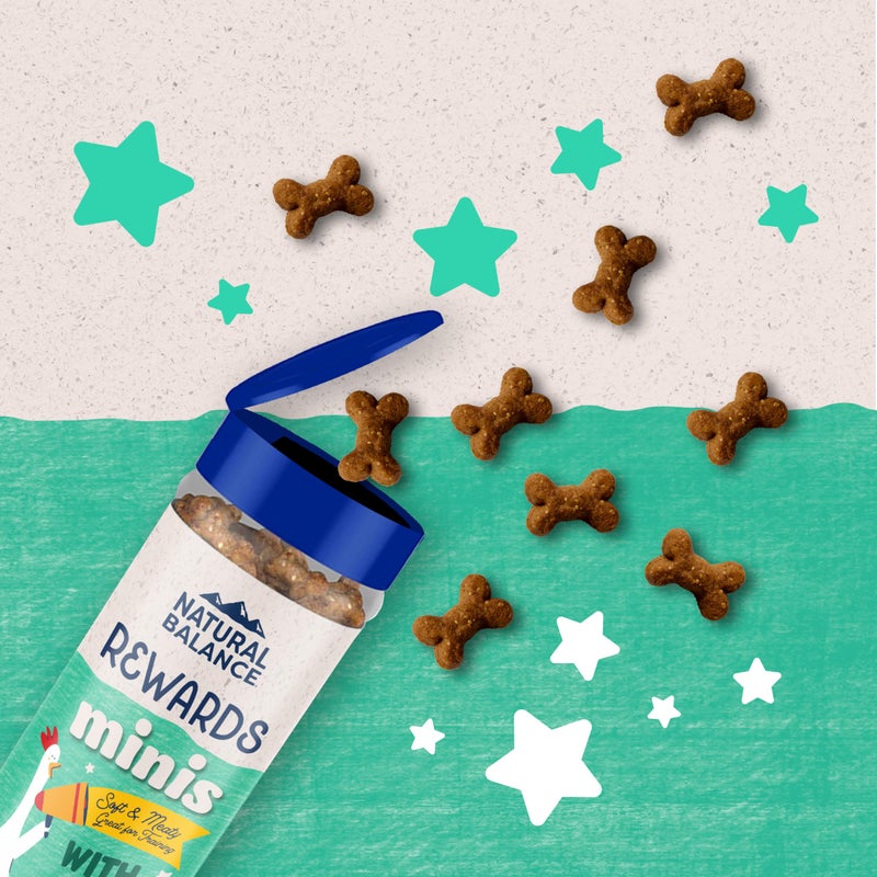 Natural Balance Limited Ingredient Mini-Rewards Chicken Grain-Free, Training Treats for Dogs | 5.3-oz. Canister - Image 2