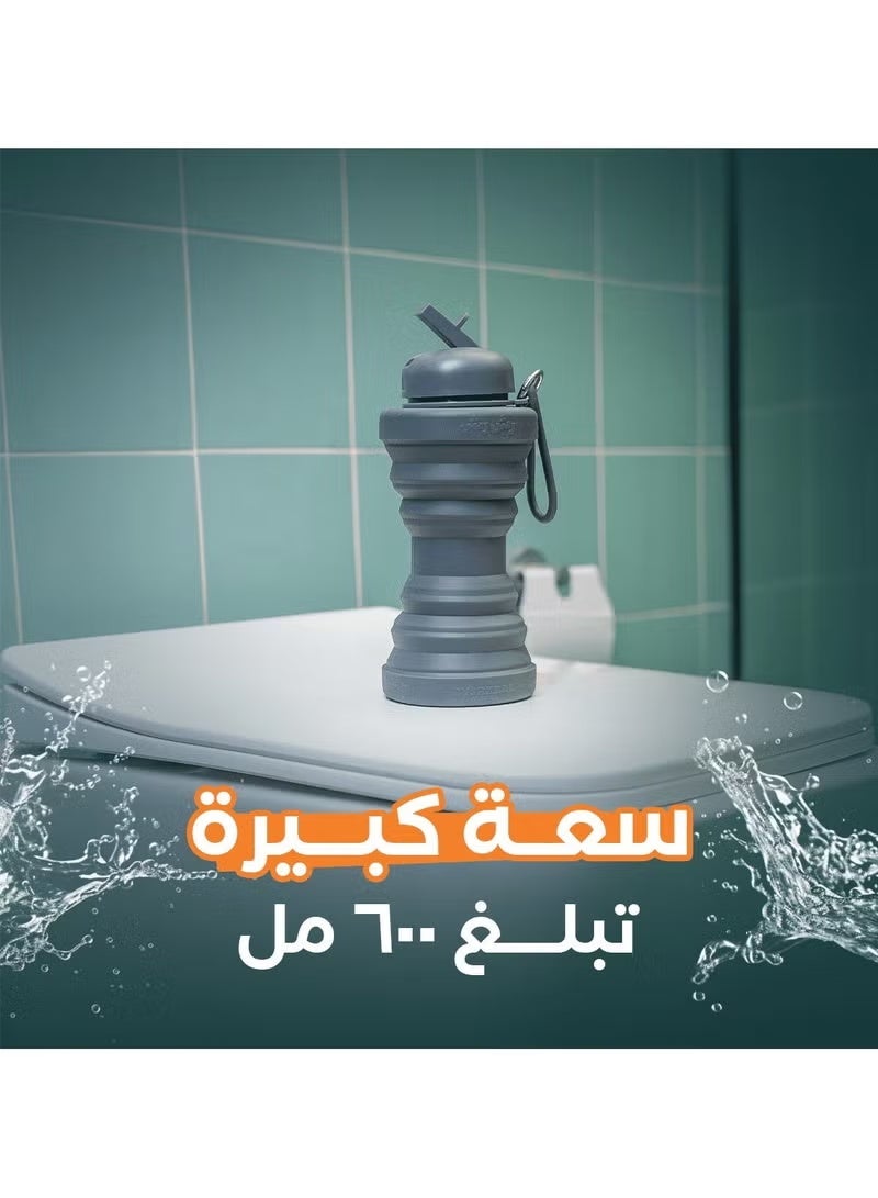 ريبال زجاجة بخاخ بيديه محمولة (600 مل) - شطاف صغير للسفر من أجل النظافة الشخصية - بيديه محمول باليد للسفر والتخييم - تصميم عصري قابل للطي (عبوة من قطعتين) - Image 5