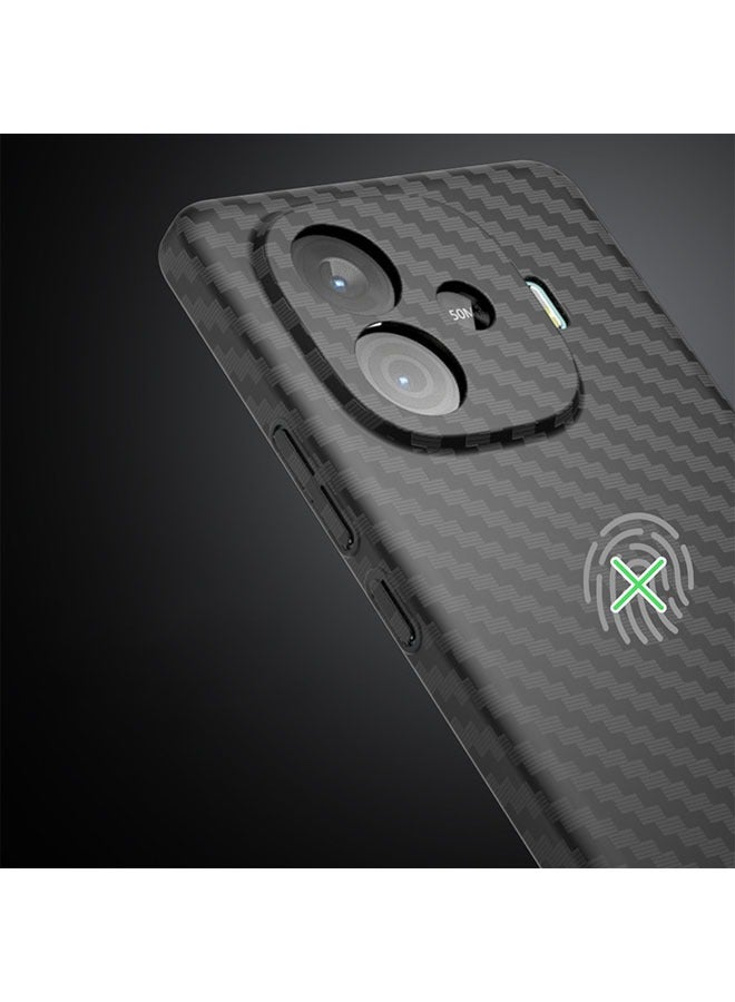 general Suitable for iQOO Z9 Turbo phone case, carbon fiber pattern, ultra-thin skin feel, PC contrast, fine hole mobile phone case - Image 2