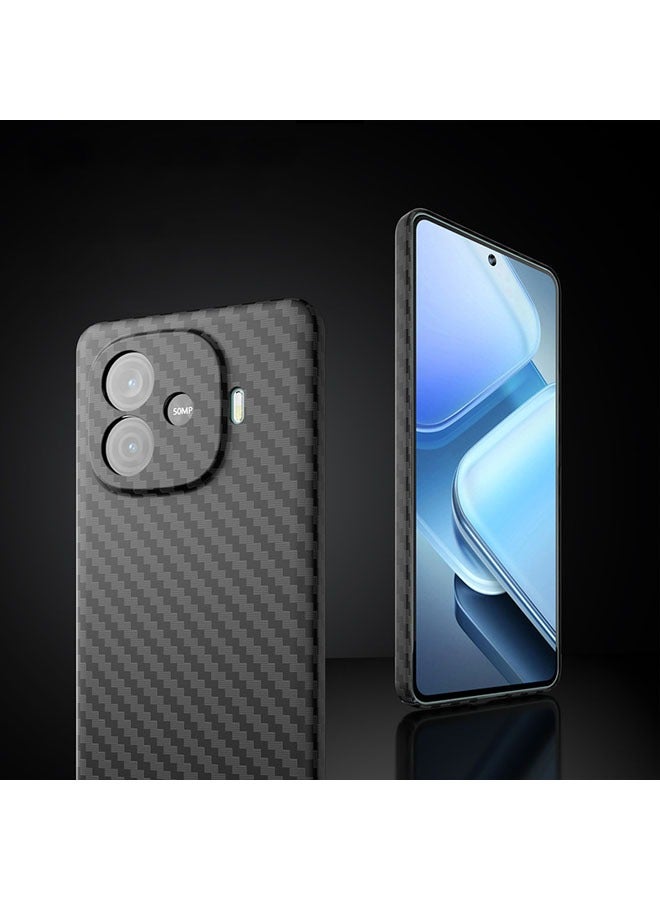 general Suitable for iQOO Z9 Turbo phone case, carbon fiber pattern, ultra-thin skin feel, PC contrast, fine hole mobile phone case - Image 3