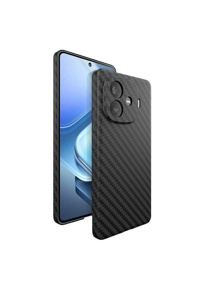 general Suitable for iQOO Z9 Turbo phone case, carbon fiber pattern, ultra-thin skin feel, PC contrast, fine hole mobile phone case - Image 1