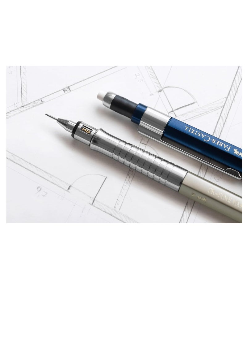 FABER-CASTELL - Faber-Castell Mechanical Pencil TK-Fine Vario L 1.0mm Indigo, Soft: anti-lead cushion mechanism for general writing hard: lead fixing mechanism for drawing and design - Image 1