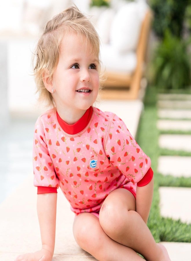 Splash About Happy Nappy Wetsuit, Swimsuit for Babies & Toddlers with Built-in Swim Diaper (Strawberry Field, 6-14 Months) - Image 4