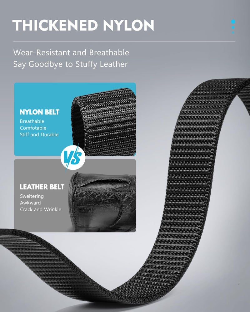 FAIRWIN Ratchet Belts for Men - Nylon Web Belt for Golf Tactical Work Casual, Adjustable Webbing with Ratcheting Buckle - Image 4