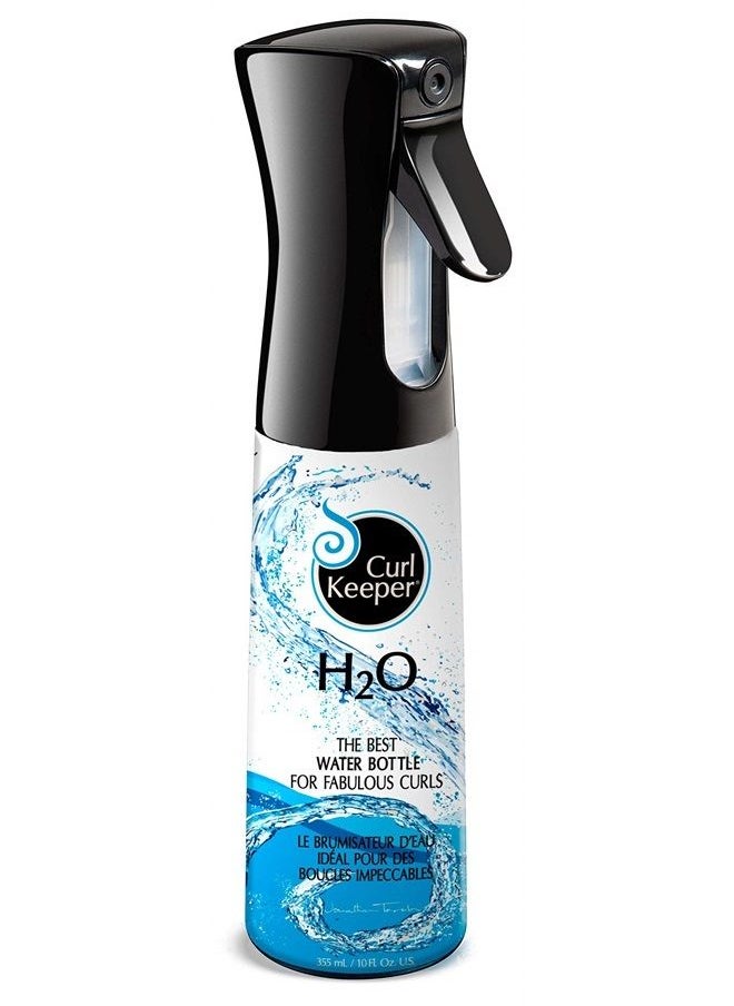 Curl Keeper - H2O Water Bottle - Hydrate and Shape Your Curls Quickly and Easily 10 oz - Image 1