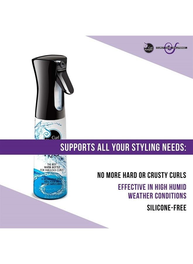 Curl Keeper - H2O Water Bottle - Hydrate and Shape Your Curls Quickly and Easily 10 oz - Image 1