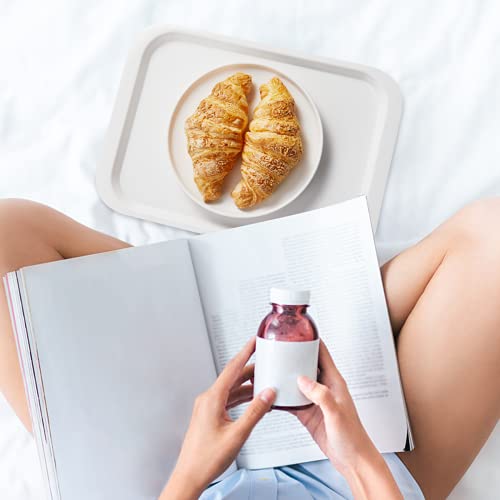 HSDT Melamine Serving Trays White 15x10.6 Inch Rectangle Cafeteria Fast Food Trays Breakfast Lunch Dinner Trays for Eating Set of 6,PFW-15106-06 - Image 3
