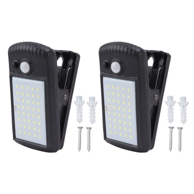 Solar Motion Sensor Lights: IP65 Waterproof, 2000 mAh Battery, 2 Lighting Modes - Easy Install, Energy Efficient Solar Clip Lights for Outdoor Patio, Garden, Fence, Camping - Image 1