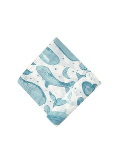 Crane BABY Caspian Single Swaddle Wraps (Whale Print)  - Image 1