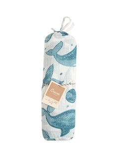 Crane BABY Caspian Single Swaddle Wraps (Whale Print)  - Image 2