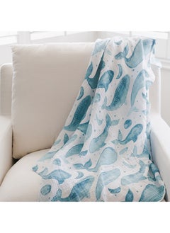 Crane BABY Caspian Single Swaddle Wraps (Whale Print)  - Image 4