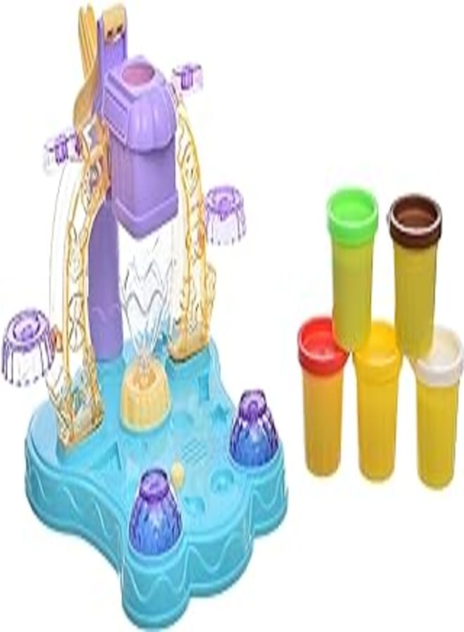 Plastic Large Ice Cream Machine Amazing Design With Sound And Five Clays To Add More Fun For Kids - Multi Color
