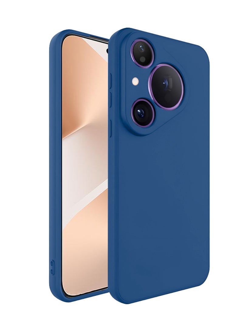 دبليو تيك غطاء حماية لهاتف Huawei Pura 80 5G 2025 من السيليكون السائل الناعم (MCRPSN) - أزرق بحري - Image 1