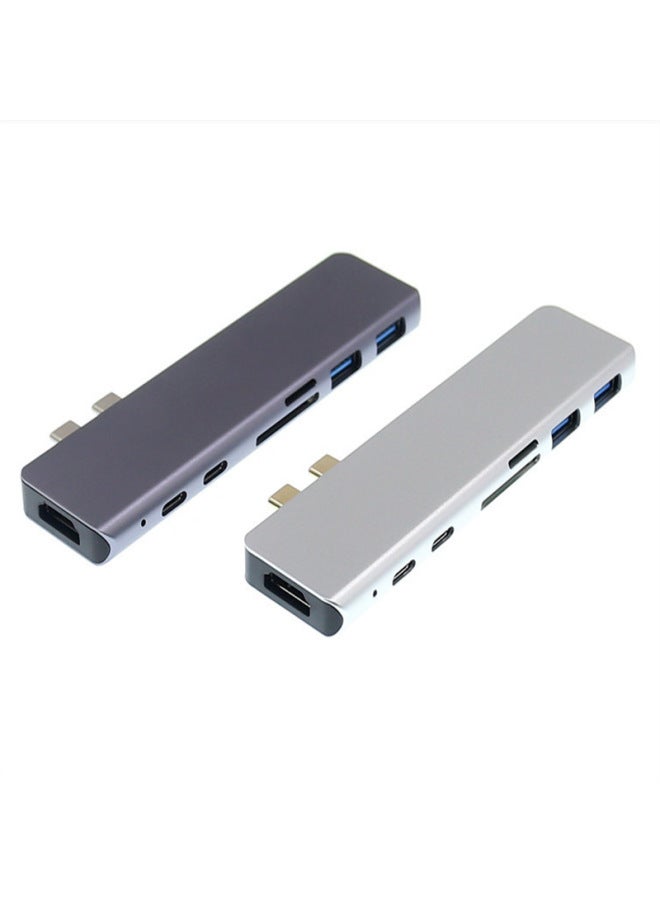 Neutral Typec Expansion Dock 7-in -1 Hub For Macbook Usb Splitter Hdmi Network Port Docking Station - Image 3