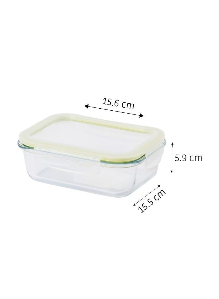 LocknLock Fresh Oven-Safe Glass Rectangular Container 400ml â€“ Airtight, Leakproof & Heat-Resistant - Image 2