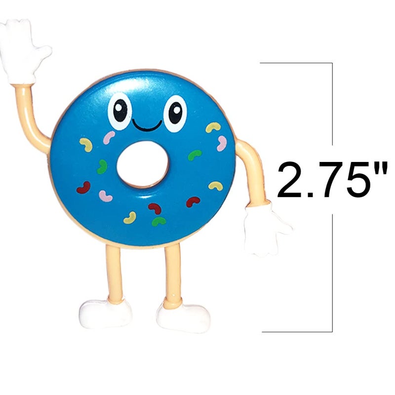 ArtCreativity Bendable Donut Figures, Set of 12, Bendable Toys for Kids, Donut Party Favors for Boys and Girls, Stress Relief Fidget Toys for Kids, Goodie Bag Stuffers, and Pinata Fillers - Image 3