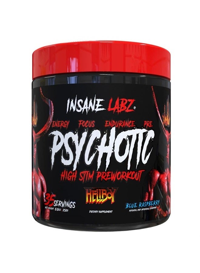 Insane labz Hellboy Bundle, Psychotic Hellboy Pre Workout and Insane Amino BCAA, Increase Muscle Mass, Strength, Focus and Recovery Time, Blue Raspberry - Image 2