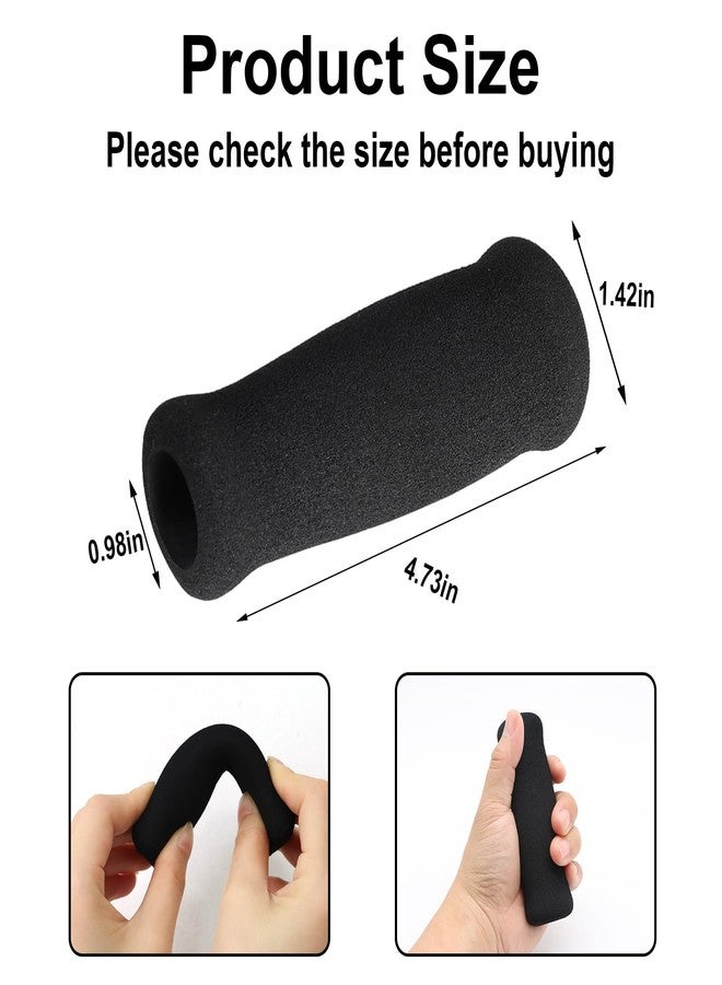 Bcautay 4Pcs Cane Replacement Hand Grip Replacement Walking Cane Hand Grip Walking Canes Grips for Seniors Black Foam Grip Replacement for Offset Canes (4.73 * 1.42 * 0.98) - Image 2