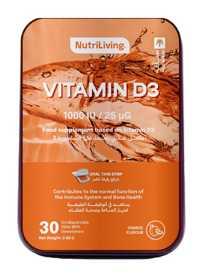 Nutro Nutri Living Vitamin D Soluble Orally Dispersible Tablets - 30 Tablets - Image 1