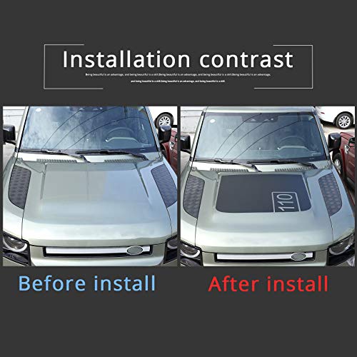 CHEYA Car Exterior Air Vent Outlet Exterior Hood Decoration Stickers Decal Emblem for Land Rover Defender 110 90 2020 2021 2022 2023 (Landrover Defender 110 Accessories, Black) - Image 2