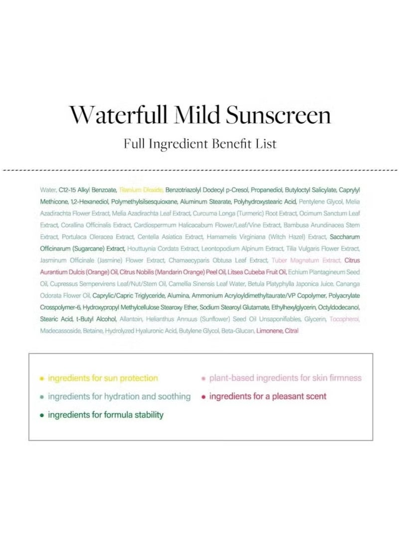 d'alba Piedmont Italian White Truffle Waterfull Mild Sunscreen, Vegan, Mineral Sunscreen, SPF 50+ PA++++, Non-Nano Sunscreen Suitable for Sensitive Skin, Gentle & Light Finish, Korean Skincare - Image 5