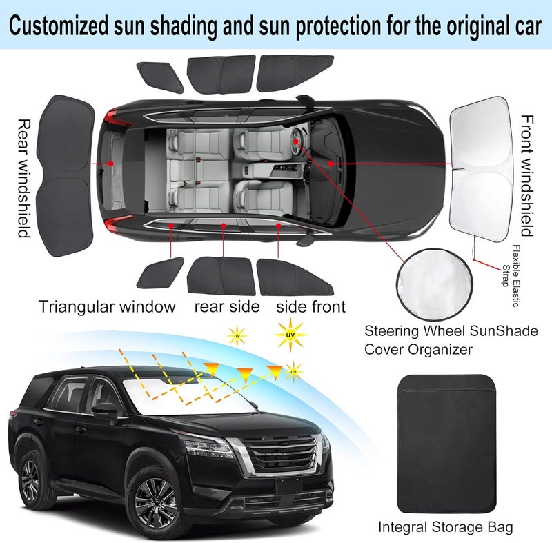 TINGLU Window Shades for Nissan Pathfinder 2022-2025 - Image 3