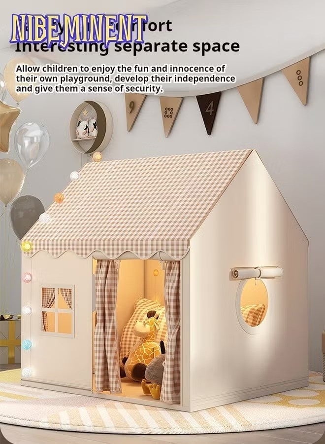 NIBEMINENT Large Kids Tent House Indoor Outdoor,Toddler Play Tent With Birthday Party Decoration,Play house for Baby Princess Castle Tent, Kids Indoor Room Toys for Girls and Boys（Tent + Cotton Ball Lamp） - Image 4