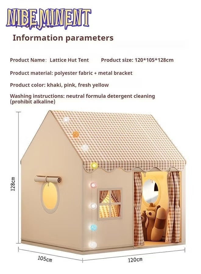 NIBEMINENT Large Kids Tent House Indoor Outdoor,Toddler Play Tent With Birthday Party Decoration,Play house for Baby Princess Castle Tent, Kids Indoor Room Toys for Girls and Boys（Tent + Cotton Ball Lamp） - Image 2