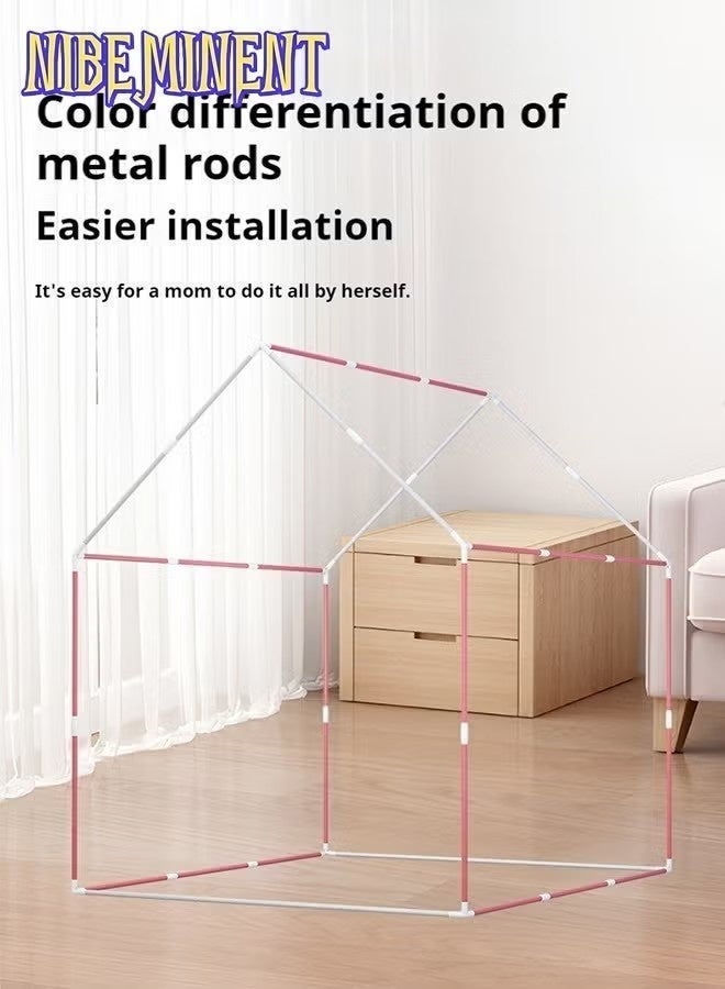 NIBEMINENT Large Kids Tent House Indoor Outdoor,Toddler Play Tent With Birthday Party Decoration,Play house for Baby Princess Castle Tent, Kids Indoor Room Toys for Girls and Boys（Tent + Cotton Ball Lamp） - Image 5