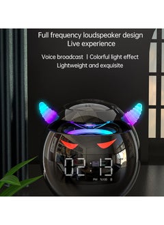 General Wireless Bluetooth Speaker with LED Flash Light Portable Outdoor Bedside Kids Room Alarm Clock Subwoofer Music Tf Player with Microphone Hands Free Calling  - Image 2
