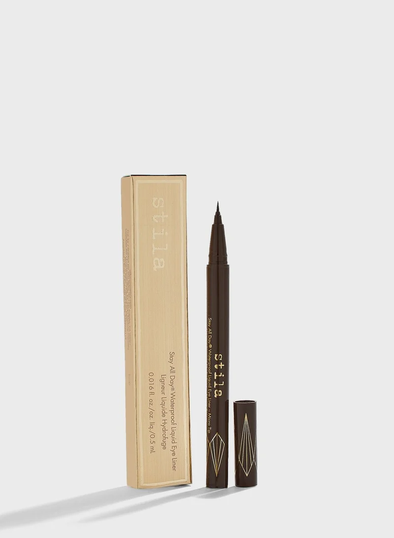 stila Stay All Day Waterproof Liquid Eye Liner Micro Tip - Dark Brown