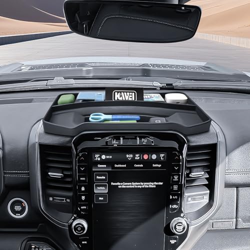 HGWEI Dash Storage Tray Compatible with 2019-2026 Dodge RAM 1500 (14.4"&12" Uconnect Screen) Accessories- Center Console Dashboard Organizer Replacement Divider (Not for RAM 1500 Classic Screen) - Image 5