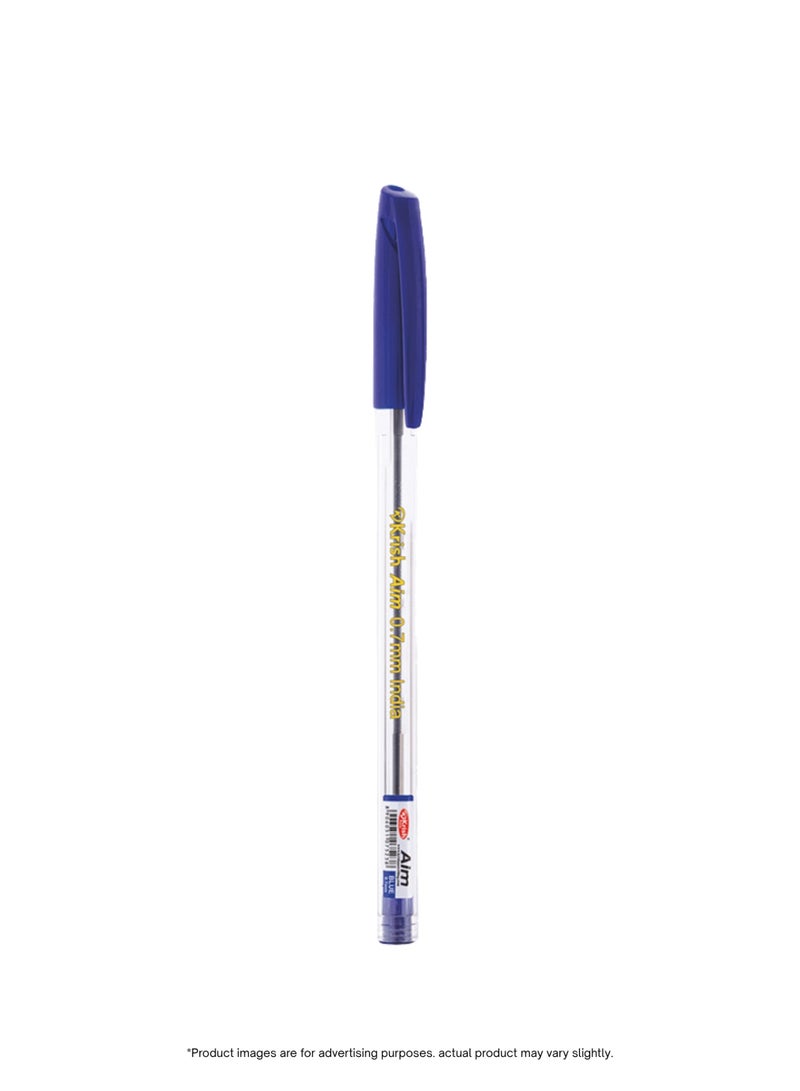 كريش أقلام كريش Aim حبر جاف 0.7 مم رأس دقيق كتابة ناعمة لون أزرق – عبوة 50 قلم - Image 2