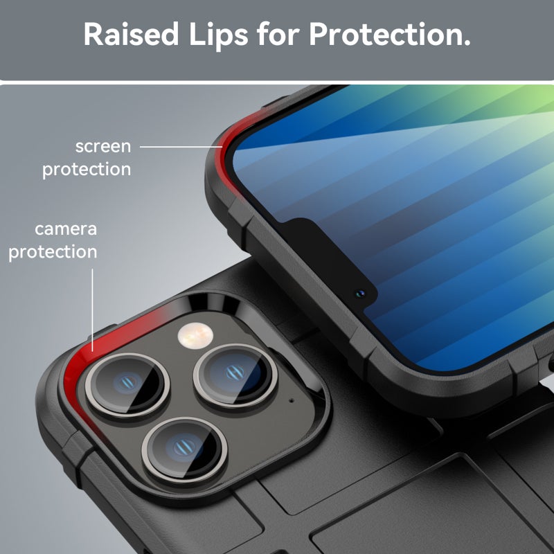 HuHa Case Cover For iPhone 14 Rugged Shield Full Coverage Shockproof TPU Case (Black) - Image 5
