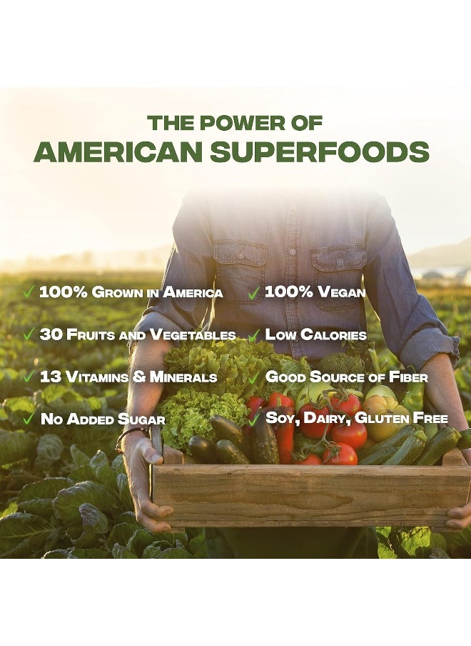 COUNTRY FARMS - Country Farms American Superfoods 30 Fruits & Vegetables Plant Supplement Powder, Protein & Fiber, Apple Carrot Flavor, 60 Servings, Packaging May Vary - Image 1