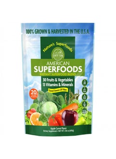 Country Farms American Superfoods 30 Fruits & Vegetables Plant Supplement Powder, Protein & Fiber, Apple Carrot Flavor, 60 Servings, Packaging May Vary